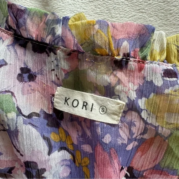 Kori Multicolor Floral Ruffle Blouse - Picture 4 of 8